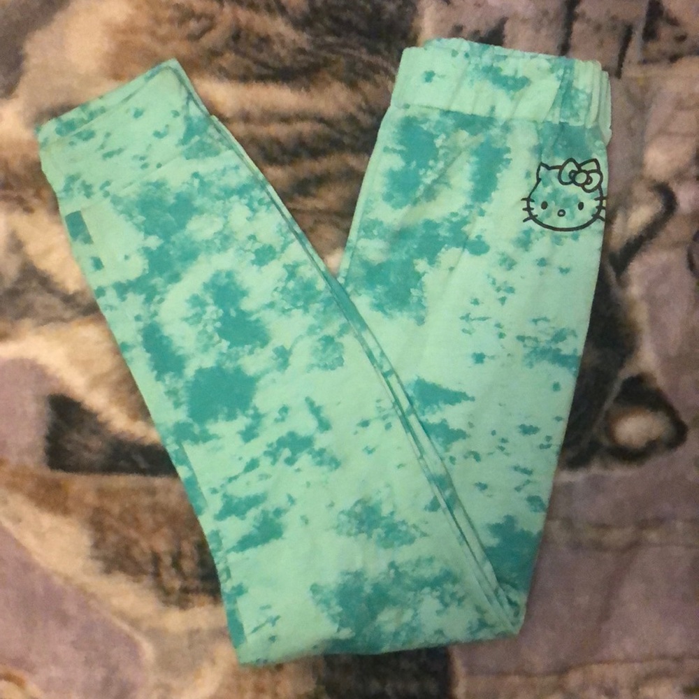 Girls Hello Kitty Size 12 jogger/Pajama Pant NWOT mint green